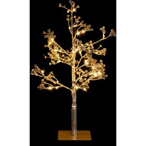 Lichtboom - 48 led lichtjes - H50 cm -goud -verlichte figuren boompjes - kerstverlichting figuur