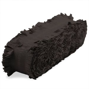 Feest/verjaardag versiering slingers zwart 24 meter crepe papier - Feestslingers