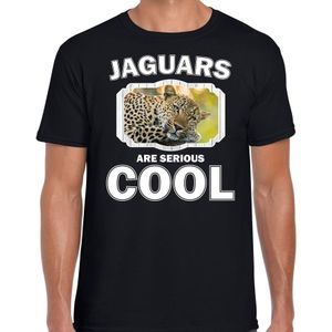 Dieren luipaard t-shirt zwart heren - jaguars are cool shirt - T-shirts