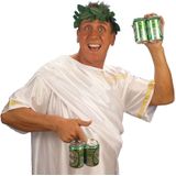 Set van 2x stuks romeinse Lauwerkrans met groene blaadjes - Verkleedhoofddeksels