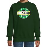 Have fear Brazil is here / Brazilie supporter sweater groen voor kids - Feesttruien