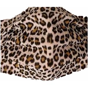 5x Mondkapjes met luipaard print van stof herbruikbaar - Mondkapjes