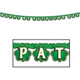 St. Patricks Day feestslinger - 3x - 205 x 11 cm - groen - van papier - Feestslingers