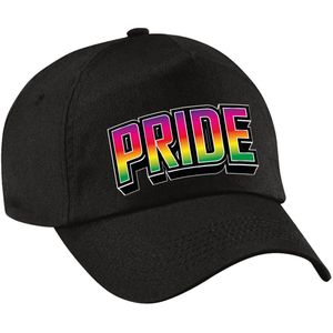 Gay Pride pet voor volwassenen - zwart - pride - regenboog - LHBTI - unisex - Verkleedhoofddeksels