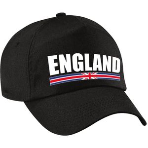 England supporter pet  / cap Engeland zwart volwassenen - Verkleedhoofddeksels