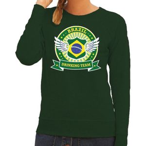 Groen Brazil drinking team sweater dames - Feesttruien