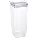 Excellent Houseware Voorraadpot - 3x - met deksel - 1,7L - kunststof - transparant - voorraadbus