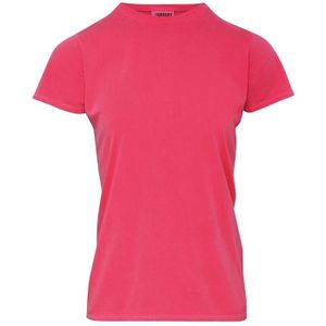 Getailleerde dames t-shirt met ronde hals roze - T-shirts