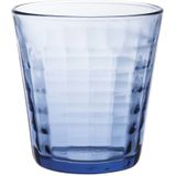 16x Drinkglazen/waterglazen blauw Prisme hardglas 27,5 cl - Drinkglazen