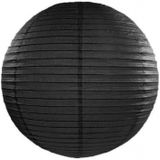 12x stuks bol lampionnen zwart 35 cm - Feestlampionnen