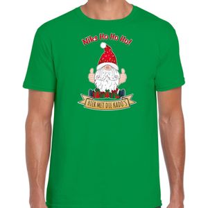 Fout kersttrui t-shirt voor heren - Kado Gnoom - groen - Kerst kabouter - kerst t-shirts