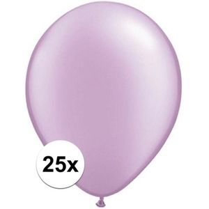 Qualatex parel lavendel ballonnen 25 stuks - Ballonnen