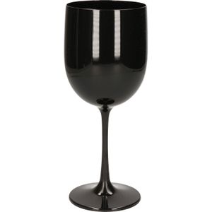 Halloween Onbreekbaar wijnglas zwart kunststof 48 cl/480 ml - Wijnglazen