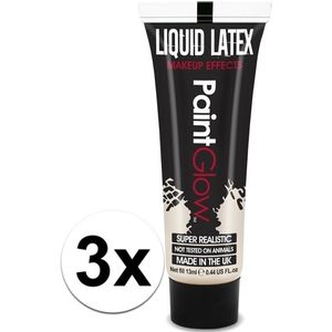 3x Vloeibare latex make up tube 10ml - Schmink