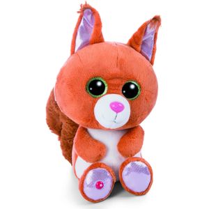 Nici eekhoorn pluche knuffel - oranje - 25 cm