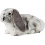 Speelgoed knuffel konijntje grijs/wit 30 cm - Knuffel huisdieren