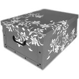 Opbergbox/Opbergdoos grijs 51 x 37 cm - Opbergbox