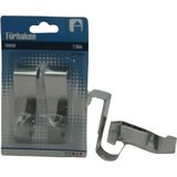 6x RVS deurhaken/ophanghaken 7,5 x 2,5 cm - keuken/badkamer ruimtebesparende kapstokhaken