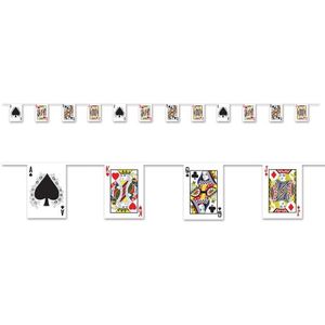 Kaarten slinger met casino thema - Vlaggenlijnen