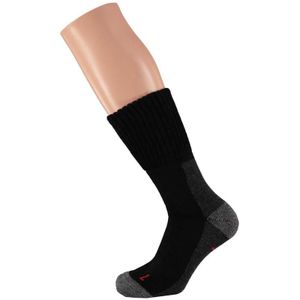 Set van 2x paar wandel comfort sokken dames zwart, maat: 39-42 - Sokken