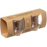 Secret de Gourmet Espressokopjes - 2st - dubbelwandig glas - 70 ml - ristretto kopjes