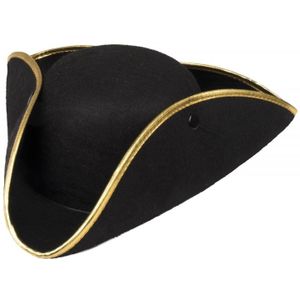Piratenhoed zwart voor volwassenen - Verkleed hoeden - Volwassenen - Verkleedhoofddeksels