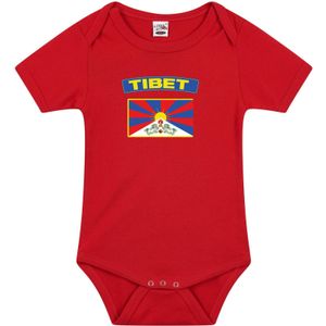 Tibet romper met vlag rood voor babys - Feestshirts