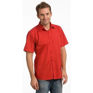 Casual overhemd rood korte mouw - Overhemden