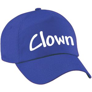 Clown verkleed pet blauw kinderen - Verkleedhoofddeksels