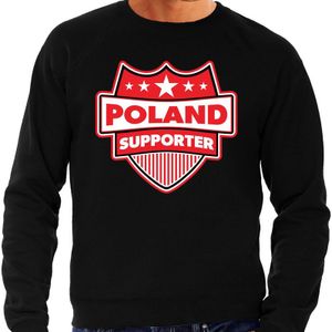 Polen / Poland schild supporter sweater zwart voor heren - Feesttruien