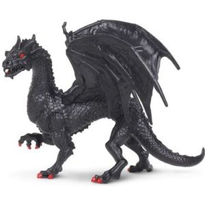 Zwarte draak van plastic 15 cm - Speelfigurenset