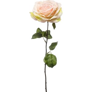 Kunstbloem Roos Laurie tak - 57 cm - licht roze - Kunst zijdebloemen - Kunstbloemen