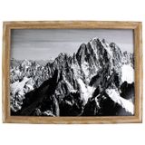 2x stuks schootkussens/laptrays Mont Blanc gebergte print 43 x 33 cm - Dienbladen