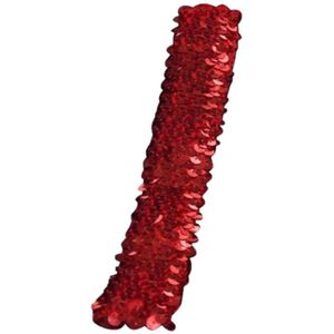 Rode glitter pailletten disco haarband - Verkleedhoofddeksels