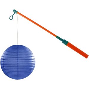 Lampionstokje 40 cm - met lampion - donker blauw - D25 cm - Feestlampionnen