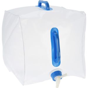 Jerrycan/watertank met kraan - opvouwbaar - 20 liter - outdoor/kamperen - Jerrycan voor water