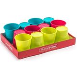 36x stuks Drinkglazen/limonadeglazen gekleurd 200 ml - Sapglazen/waterglazen onbreekbaar kunststof voor kinderen