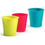 36x stuks Drinkglazen/limonadeglazen gekleurd 200 ml - Sapglazen/waterglazen onbreekbaar kunststof voor kinderen