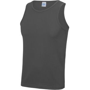 Sport singlet/hemd grijs voor heren  - Sportshirts