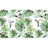 Tropische Kolibrie Vogels Ontbijtbordjes Set 6x stuks 14 x 24 cm