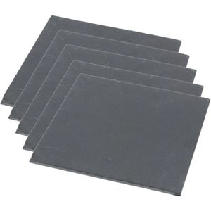 Set van 5x stuks leisteen serveerplanken 30 x 30 cm - Serveerplanken