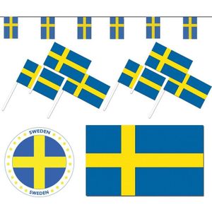 Feestartikelen Zweden versiering pakket - Feestpakketten