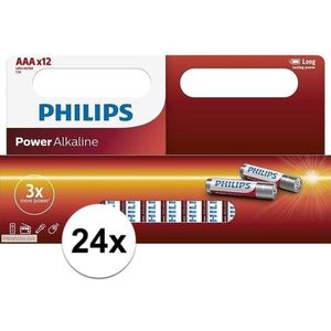 Philips LR03 AAA batterijen 24 stuks - Minipenlites AAA batterijen