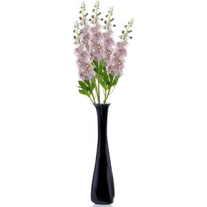 Kunstbloemen boeket Ridderspoor/delphinium Roland - 8x - 87 cm - licht roze - kunst zijdebloemen - Kunstbloemen