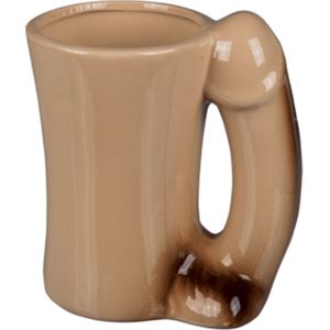 Penis mok - Piemel beker - porselein - 300 ml - 14 x 8,5 cm - vrijgezellenfeest - feest mokken