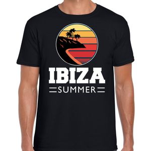 Ibiza zomer t-shirt / shirt Ibiza summer zwart voor heren - Feestshirts
