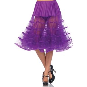 Verkleed lange petticoat fel paars voor dames - Petticoats