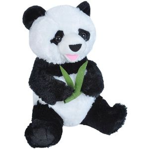 Knuffel panda zittend zwart/wit 25 cm knuffels kopen - Knuffeldier