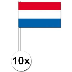 10 zwaaivlaggetjes Nederlandse vlag - Vlaggen