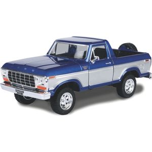 Modelauto/speelgoedauto Ford Bronco pick-up - blauw - schaal 1:24/19 x 8 x 8 cm - Speelgoed auto's